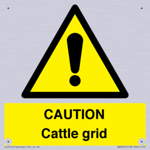 CAUTION Cattle grid